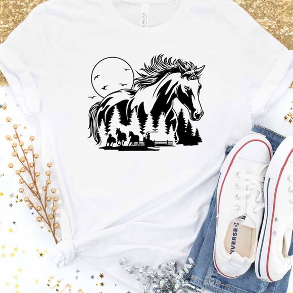 Unbranded Other - Horse Shirt, Horse Lover Tee, Horse Girl Shirt, gift for Mother, Horse Lover Tee
